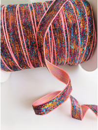 Стрічка оксамитова з люрексом, завширшки 1 см, ціна вказана за 1 метр.