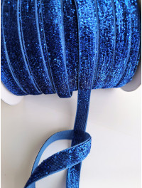 Стрічка оксамитова з люрексом, завширшки 1 см, ціна вказана за 1 метр.