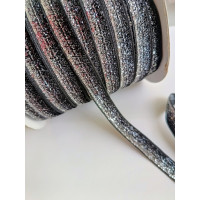 Стрічка оксамитова з люрексом, завширшки 1 см, ціна вказана за 1 метр.