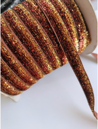 Стрічка оксамитова з люрексом, завширшки 1 см, ціна вказана за 1 метр.