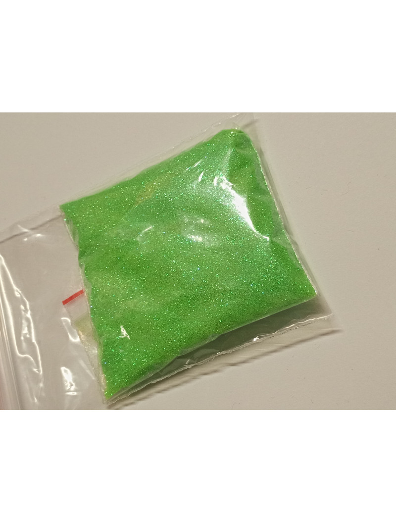 Блискітки (глітер) Паковання — 50 грамів. Колір — салатовий