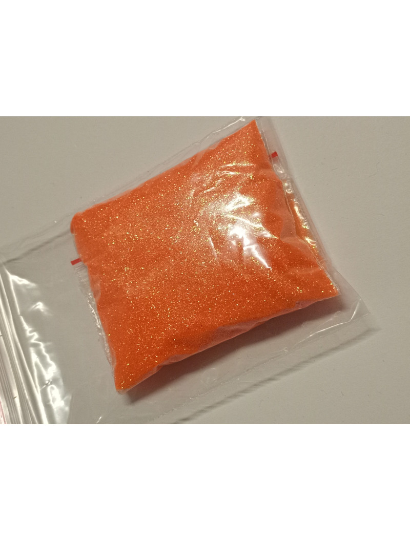 Блискітки (глітер) Паковання 50 грамів. Колір жовтогарячий неон