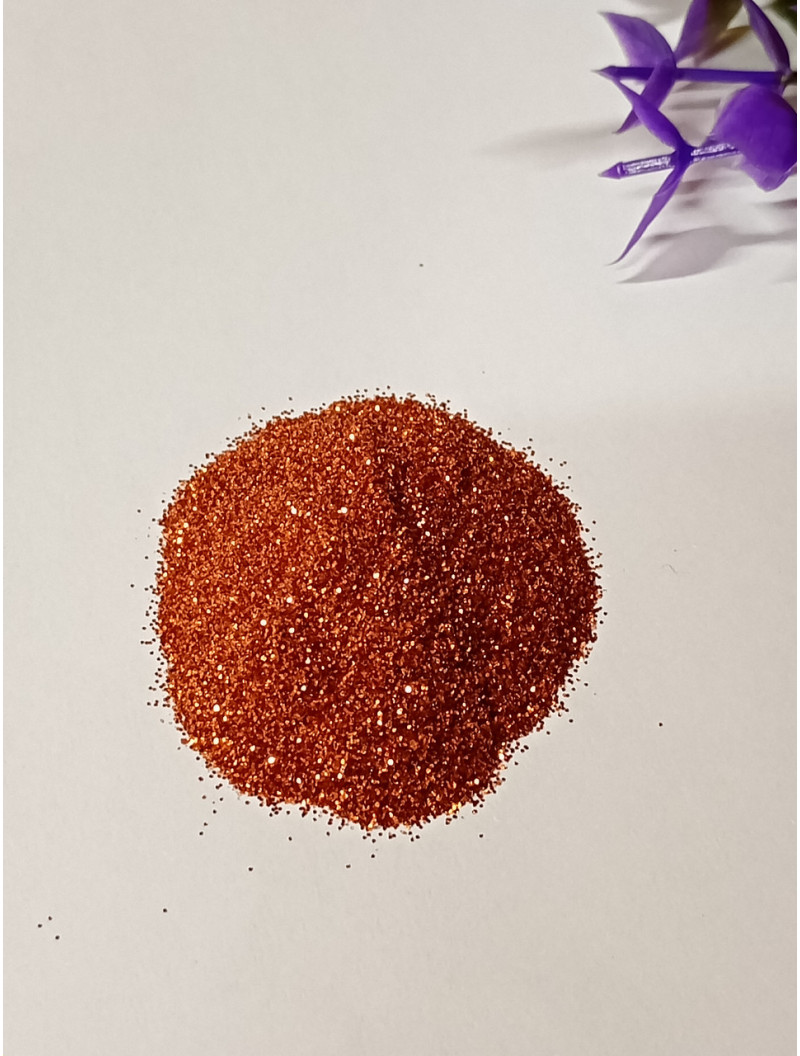 Блискітки (глітер) Паковання — 50 грамів. Колір бронзово-червоний