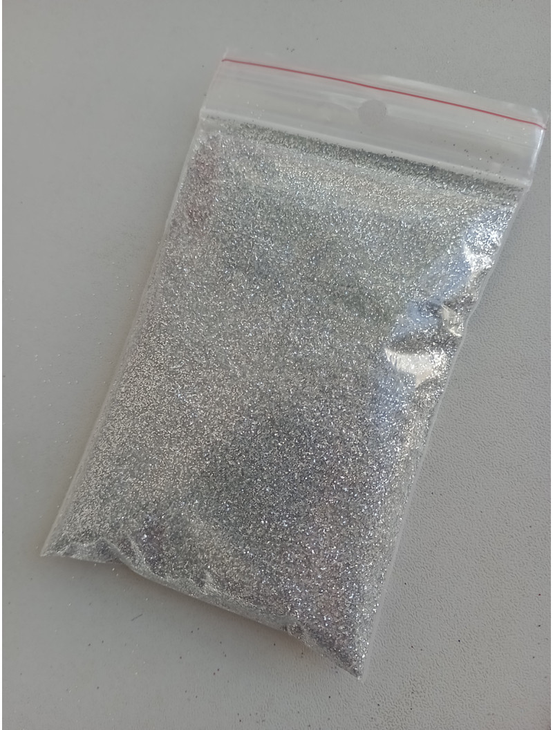 Блискітки (глітер) Паковання 50 грамів. Колір срібло