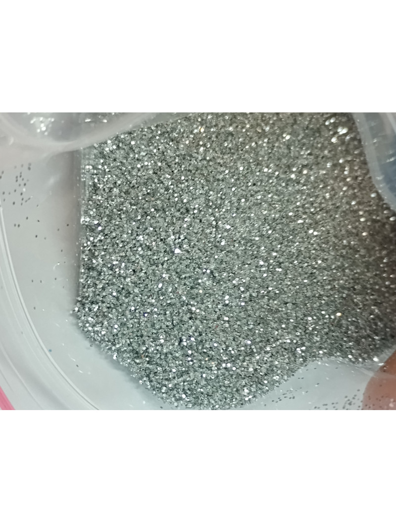 Блискітки (глітер) Паковання 50 грамів. Колір срібло