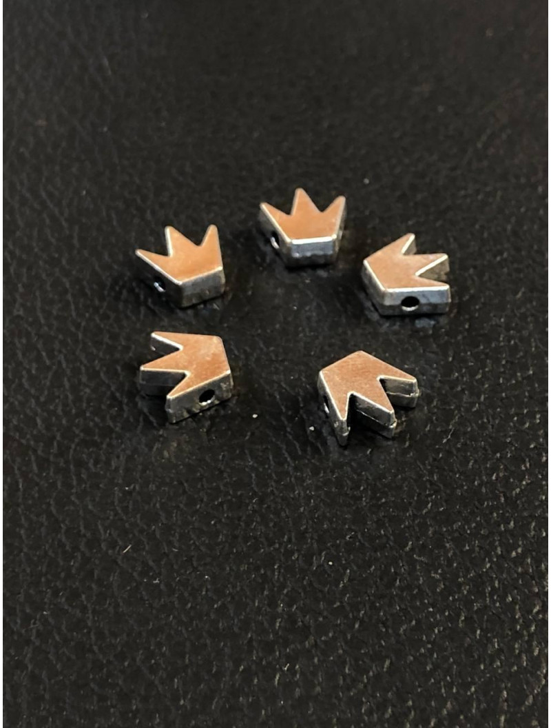 Металева Бусяна "корона" Розмір — 8 × 8 мм. Колір — срібло. Ціна вказана за 1 шт.