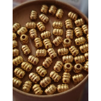 Металева намистина/4×6 мм/ 10 шт./ лимонне золото