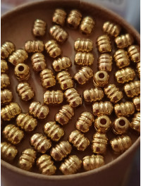 Металева намистина/4×6 мм/ 10 шт./ лимонне золото