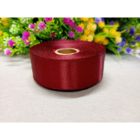 Атласная лента/ 2,5 см/ 23 метра/ бордо
