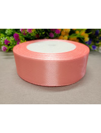 Атласна стрічка/ 2,5 см/23 метри/рожевий