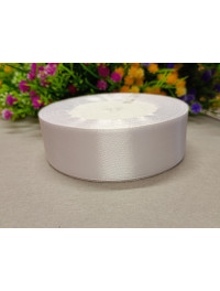 Атласна стрічка/ 2.5 см/23 метри/білий