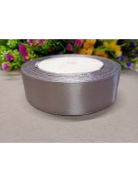 Атласна стрічка/2,5 см/23 метри/сірий