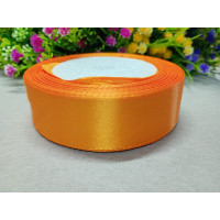 Атласная лента/ 2,5 см/ 23 метра/ оранжевый