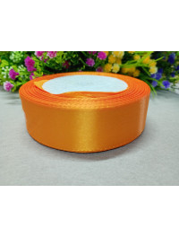 Атласна стрічка/2,5 см/23 метри/жовтогарячий