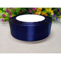 Атласна стрічка/ 2,5 см/23 метри/ темно-синій
