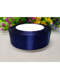 Атласна стрічка/ 2,5 см/23 метри/ темно-синій