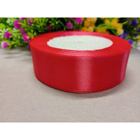 Атласная лента/ 2,5 см/ 23 метра/ светло красный