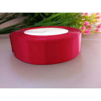 Атласна стрічка/2.5 см/23 метри/Вишневий світлий