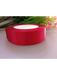 Атласна стрічка/2.5 см/23 метри/Вишневий світлий