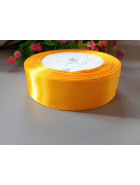 Атласна стрічка/2.5 см/23 метри/жовтий теплий