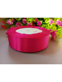Атласна стрічка/2.5 см/23 метри/малиновий