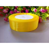 Атласна стрічка/2.5 см/23 метри/ жовтий