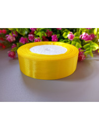 Атласна стрічка/2.5 см/23 метри/ жовтий