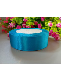 Атласна стрічка/2,5 см/23 метри/ аквамарин