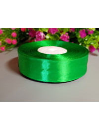 Атласна стрічка/2.5 см/33 метри/зелений