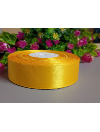 Атласна стрічка/2,5 см/33 метри/жовтий теплий