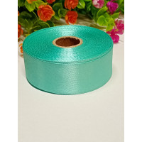 Атласная лента/ 2,5 см/ 23 метра/  ментол
