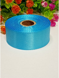 Атласна стрічка/ 2,5 см/23 метри/блакитний
