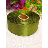 Атласна стрічка/2,5 см/23 метри/оливка
