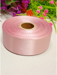 Атласна стрічка/2.5 см/23 метри/пудровий