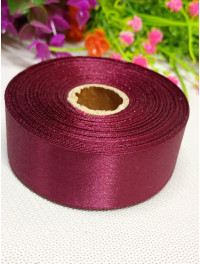 Атласна стрічка/2.5 см/23 метри/сливовий