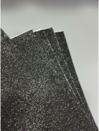 Фоміран глітерний із клейовою. Розмір 20×30 см. Колір чорний.