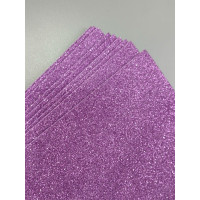 Фоміран глітерний із клейовою/20×30/світло-фіолетовий