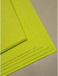 Фоміран глітерний із клейовим/20×30 см/ салатовий світлий