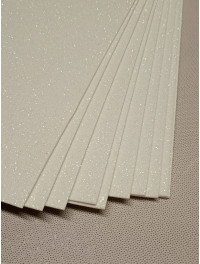 Фоміран глітерний із клейовим/20×30 см/білий