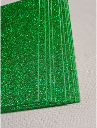 Фоміран глітерний із клейовим/20×30 см/зелений