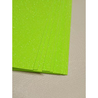 Фоміран глітерний із клейовою/20×30 см/ салатовий