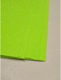 Фоміран глітерний із клейовою/20×30 см/ салатовий