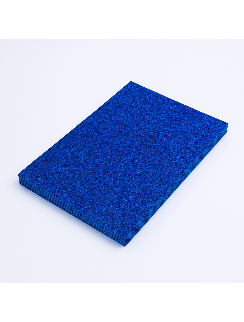 Фоміран глітерний із клейовою. Розмір 20×30 см. Колір синій