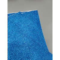 Фоамиран глиттерный с клеевой. Размер 20×30см. Цвет - синий
