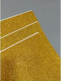 Фоміран глітерний із клейовою. Розмір 20×30 см. Колір — золотий