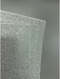 Фоміран глітерний із клейовою. Розмір 20×30 см. Колір — срібло