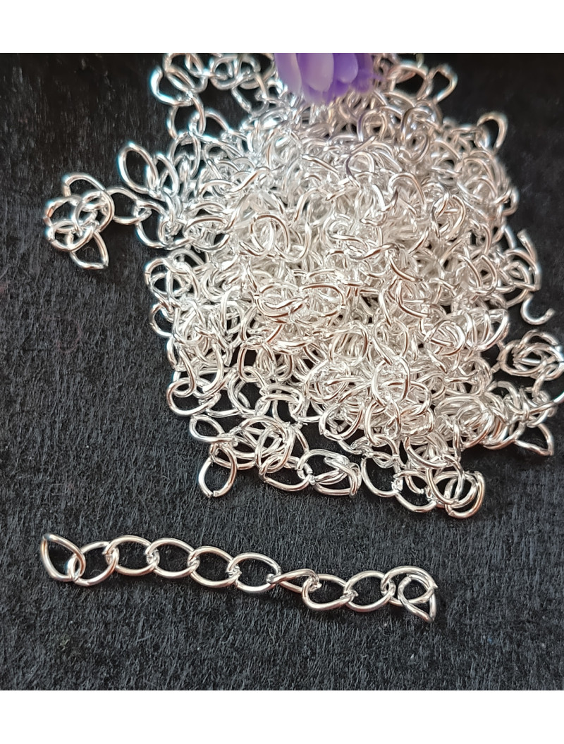 Подовжувачі. Довжина — 5 см. Колір — срібло. Ціна вказана за 10 шт.