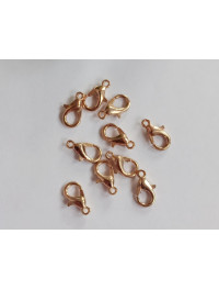 Замок -лобстер. Размер - 10 мм. Цвет - золото. Цена указана за 5 шт