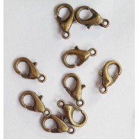 Замок -лобстер. Размер - 10 мм. Цвет - бронза. Цена указана за 5 шт.