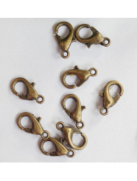 Замок-лобстер. Розмір — 10 мм. Колір — бронза. Ціна вказана за 5шт.